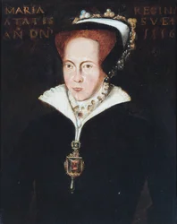 Portret królowej Marii (olej na panelu)