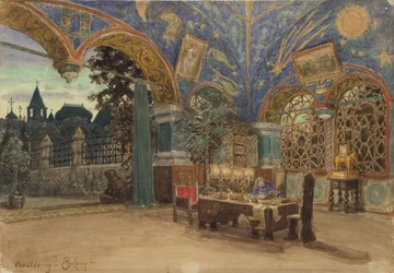 Jadalnia księcia Wasilija Golicyna. Scenografia do opery Khovanshchina M. Musorgskiego, 1897