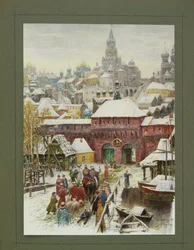 Ilustracja do Wielkiego Księcia, Cara i Cesarskiego Łowiectwa w Rosji autorstwa N. Kutepova, 1896
