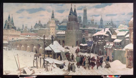 Moskwa w XVII wieku, Most Wszystkich Świętych - obraz Appolinariego Mikhaylovicha Vasnetsova (1856-1933), olej na płótnie