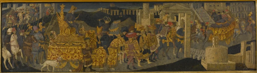 Triumf Scypiona Afrykańskiego (tempera ze złotem i srebrem na desce)