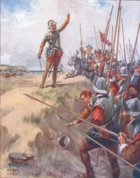 Będę najodważniejszym człowiekiem w walce, ilustracja z Ballad of Famous Fights, ok. 1900