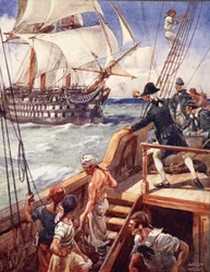 Nasz kapitan okrzyknął Francuza „Ho!”, z Ballad o słynnych walkach, wydanie pierwsze, 1920