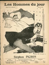 Okładka „Mężczyzn dnia”, ok. 1905 r. – Ilustracja Aristide Delannoy (1874-1911): Sypialnia – Marianne, Pichon Stephen (1857-1933)