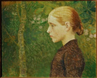 Aristide Maillol / Popiersie portretowe chłopki”, 1891, olej na płótnie, 46 × 55 cm