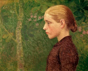 Popiersie młodego chłopa Malowidło autorstwa Aristide Maillola (1861-1944) 1891 nd. 46x55 cm Reims, Muzeum Sztuk Pięknych
