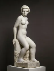 Naga dziewczyna i draperia