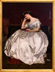Za późno na list, przed 1885 (olej na drewnie)