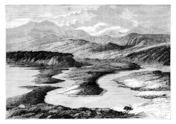 Dolina Dui, Sachalin, Rosja, 1895.