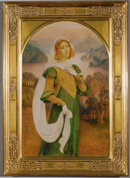 Księżniczka (tempera na drewnie)