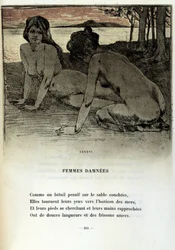 Ilustracja Armanda Rassenfosse (1862 - 1934) do wiersza „Przeklęte kobiety” w „Les fleurs du mal” Charlesa Baudelaire