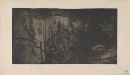 Decoration de Bretagne - Bretonnes au Bord de la Mer (dekoracja bretońska - bretońskie kobiety nad morzem) ok. 1894 r. (akwaforta, akwatinta i akwatinta cukrowa)