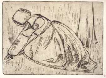 La Glaneuse (The Gleaner) (akwaforta)