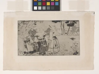 La Ronde De Pont-Aven (Taniec w Pont-Aven) (akwaforta, akwatinta i sucha igła)