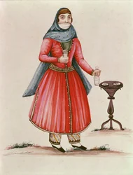 Strój ormiański ok. 1840 r. (wc na papierze)