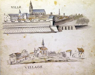 Ilustracje z „Księgi alfabetu francuskiego z 1814 roku”, wyd. autorstwa Charlesa Plante Fine Arts