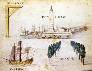 Ilustracje z „Księgi alfabetu francuskiego z 1814 roku”, wyd. autorstwa Charlesa Plante Fine Arts