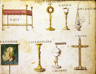 Ilustracje z „Księgi alfabetu francuskiego z 1814 roku”, wyd. autorstwa Charlesa Plante Fine Arts