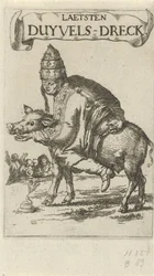 Pauza na świni Strona tytułowa dla: J. Lydius, Laetsten duyvels-dreck, 1687