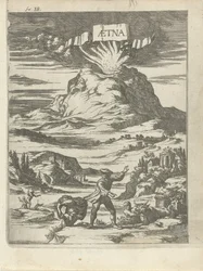 Erupcja wulkanu Aetna (tytuł na obiekcie)