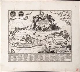 Mappa Aestivarum Insularum, alias Barmudas dictarum. Pojedynczy arkusz, rycina.