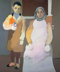 Artysta i jego matka, ok. 1926-1936, Arshile Gorky (1904-1948), olej na płótnie
