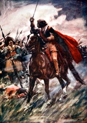 Albrecht von Wallenstein w bitwie pod Lutzen, 1632-1913.