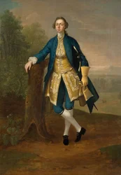 Portret mężczyzny w kolorze niebieskim, 1785.