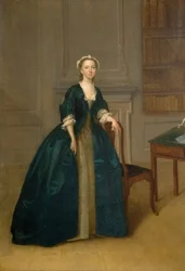 Portret kobiety w ciemnoniebieskim, 1785.