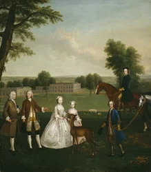 Thomas Lister i rodzina w Gisburne Park, 1740-41