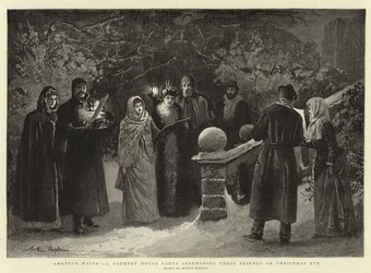 Amatuer Waits, impreza w wiejskim domu z serenadami dla przyjaciół w Wigilię