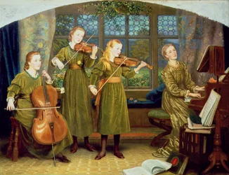 Domowy kwartet: pani Vernon Lushington i jej dzieci, 1883