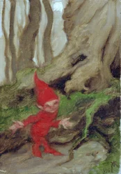 Gnom przy korzeniach drzewa, 1928