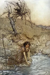 Hermia: Ilustracja Arthura RACKHAMA (1867-1939) do „Snu letniej nocy” Williama Szekspira
