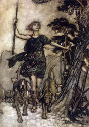 Ilustracja Arthura RACKHAMA (1867-1939) do „Snu letniej nocy” Williama Szekspira