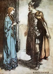 Ilustracja do filmu Zygfryd i Zmierzch Bogów, 1924.