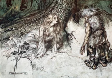 „Mim odnajduje w lesie matkę Zygfryda”, 1924.