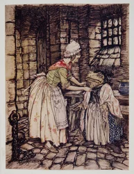 Ułożyła szal z profesjonalną fałdą i zawiązała mu pod brodą sznurki zardzewiałego czepca, z „Wiatr w wierzbach” Kennetha Grahame