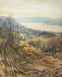 Coniston z okolic Tarn Hows (akwarela)