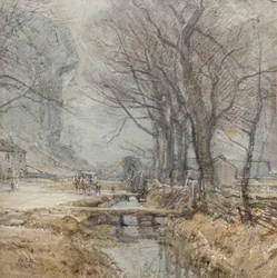 Kilnsey, Yorkshire, ok. 1927 r. (akwarela)