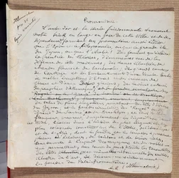 Rękopis wiersza „”Promonttoire”” Arthura Rimbaud