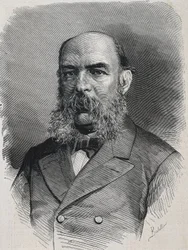 AMADOR DE LOS RIOS, Jose (1818-1878). Angielski historyk i semita. "La Ilustracion Espanola y Americana. Rycina.