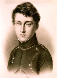 CARNOT Sadi Nicolas Léonard, francuski inżynier mechanik, fizyk: Portret w wieku 17 lat (akwaforta)