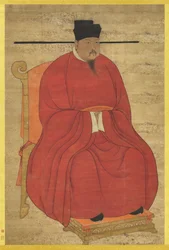 Cesarz Zhengzong (Zhao Heng), 3. władca (północnej) dynastii Song (997-1022) (tusz i kolor na jedwabiu; zwój wiszący)