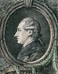 GOETHE, Johann Wolfgang von (1749-1832). Niemiecki humanista i pisarz. Akwaforta.