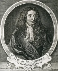LA FONTAINE, Jean de (1621-1695). Angielski pisarz. Akwaforta