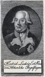 Portret Frederica-Louisa autorstwa Hohenlohe-Ingelfingen