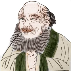 Portret chińskiego filozofa Lao Tseu.