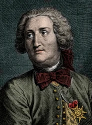 Portret Louisa Marchanda, francuskiego kompozytora, organisty i klawesynisty