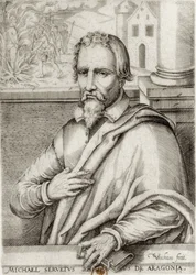 SERVET, Miguel (1511-1553). Hiszpański lekarz i teolog. Drzeworyt. FRANCJA. ILE-DE-FRANCE. Paryż. Biblioteka Narodowa